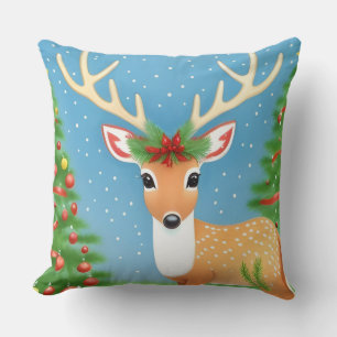 Cute christmas deer cushion