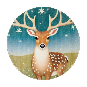 Cute christmas deer cutting board