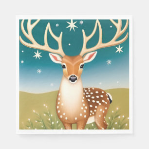 Cute christmas deer napkin