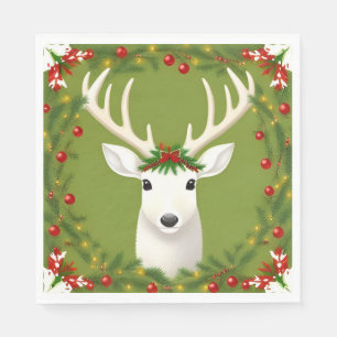 Cute christmas deer napkin