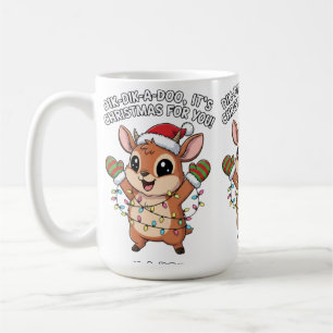Cute Christmas Dik-Dik – Festive Holiday Lights & Coffee Mug