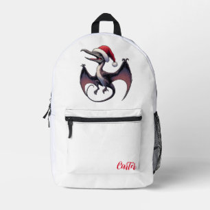 Cute Christmas dinosaur Printed Backpack