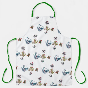 Cute Christmas Dinosaurs Apron