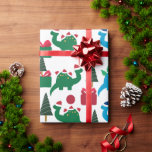 Cute Christmas Dinosaurs Wrapping Paper<br><div class="desc">Merry Christmas!!!</div>