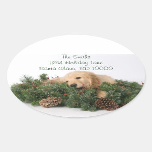 Cute Christmas Dog Address labels