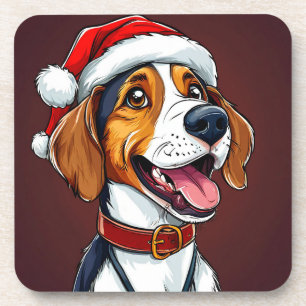Cute christmas dog coaster
