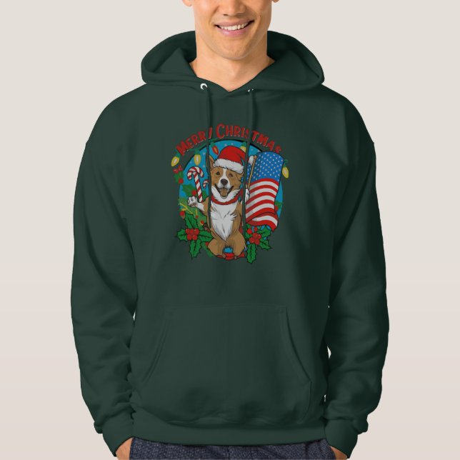 Cute Christmas Dog Hoodie (Front)