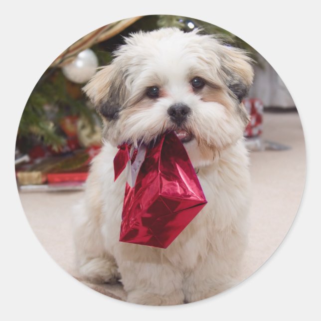 Cute Christmas Dog Stickers (Front)