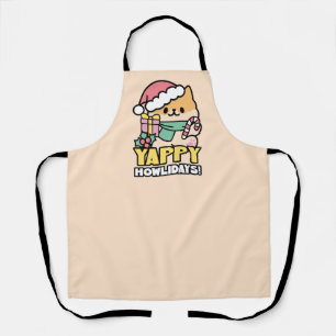 Cute Christmas Dog - Yappy Howlidays  Apron