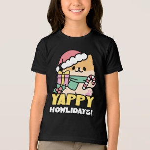 Cute Christmas Dog - Yappy Howlidays  Tri-Blend Shirt
