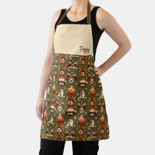 Cute Christmas Dogs Apron