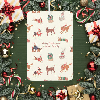 Cute Christmas Dogs Pattern Air Freshener