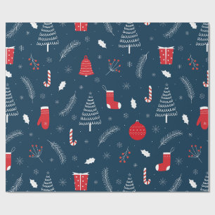 Cute Christmas Doodle Pattern Wrapping Paper