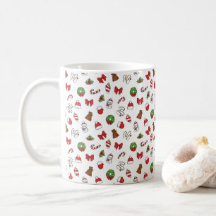 Cute Christmas Doodle Seamless Pattern Coffee Mug