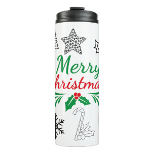 Cute Christmas Doodles Thermal Thumbler  Tumbler