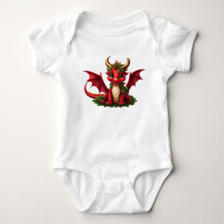Cute Christmas Dragon Baby Bodysuit