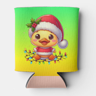 Cute Christmas Duck Cartoon Santa-68362 Can Cooler