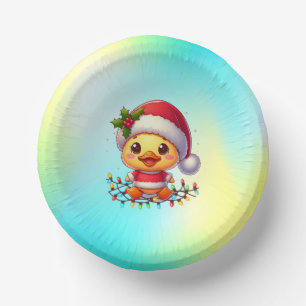 Cute Christmas Duck Cartoon Santa-68362 Paper Plate
