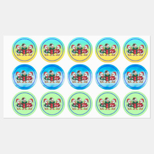 Cute Christmas Ducks Cartoon Art-68105