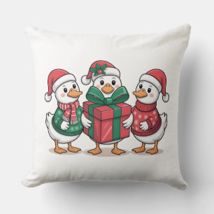 Cute Christmas Ducks Cartoon Art-68105 Cushion