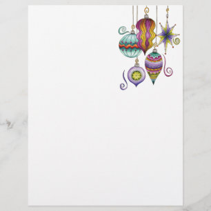 Cute Christmas, Elegant and Fancy Glass Ornaments Flyer