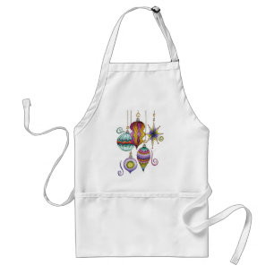 Cute Christmas, Elegant and Fancy Glass Ornaments Standard Apron