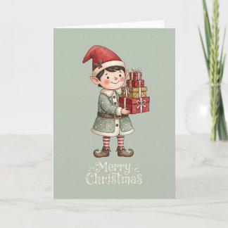 Cute Christmas Elf Card
