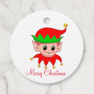Cute Christmas Elf Favour Tags
