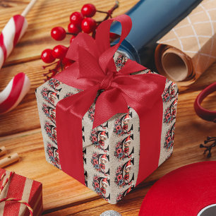 Cute Christmas Elf Festive Letter C Wrapping Paper