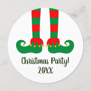 Cute Christmas elf Holiday party Invitation