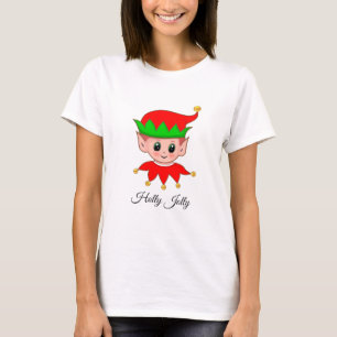 Cute Christmas elf & Jingle Bells T-Shirt