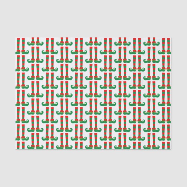 Cute Christmas elf leggings gift filler Tissue Paper (Front)