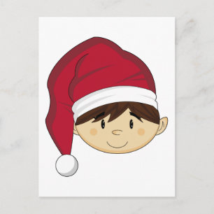 Cute Christmas Elf Postcard