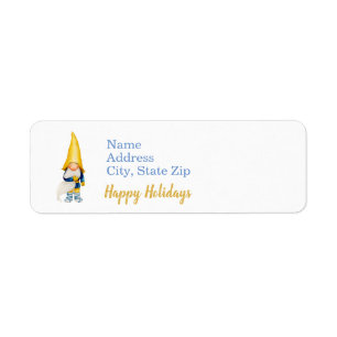 Cute Christmas Elf with Yellow Cap, Happy Holidays