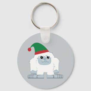 Cute Christmas Elf Yeti Key Ring