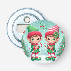 Cute Christmas elves Bottle Opener