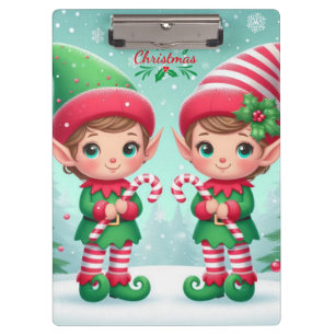 Cute Christmas elves  Clipboard