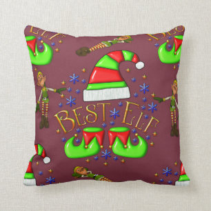 Cute Christmas Elves Cushion