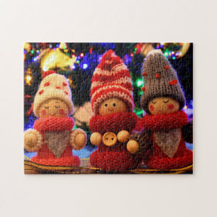 Cute Christmas Elves Jigsaw Puzzle