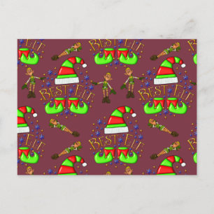 Cute Christmas Elves Postcard