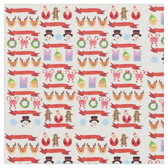 Cute Christmas Fabric (Close Up)