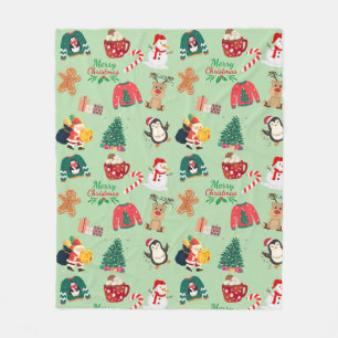 Cute Christmas Fleece Blanket