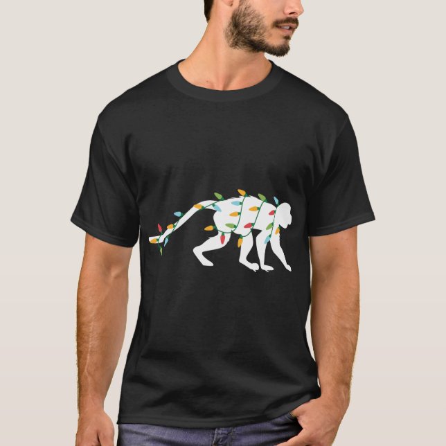 Cute Christmas for Animal Lover Christmas Lights M T-Shirt (Front)