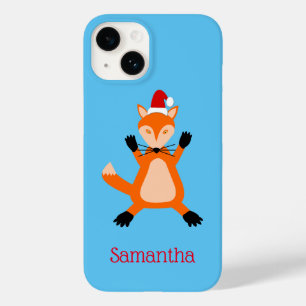 Cute Christmas Fox Custom Name Case-Mate iPhone 14 Case