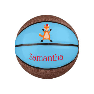 Cute Christmas Fox Customs Mini Basketball
