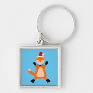 Cute Christmas Fox Key Ring
