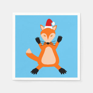 Cute Christmas Fox Napkin