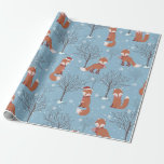 Cute Christmas Fox Pattern Wrapping Paper<br><div class="desc">Wrapping Paper
Cute Christmas Fox Pattern
Festive/Christmas/Unique
Customisable</div>