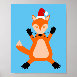 Cute Christmas Fox Poster