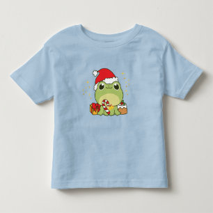 Cute Christmas Frog Toddler T-Shirt